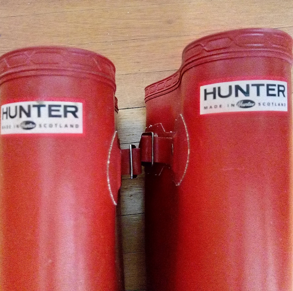 ORIGiNAL made in Britain Hunter Boots Red size 9